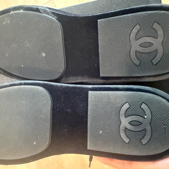 SOLD ⭐️Authentic CHANEL Black Sneakers with silver  Accents - Picture 6 of 10